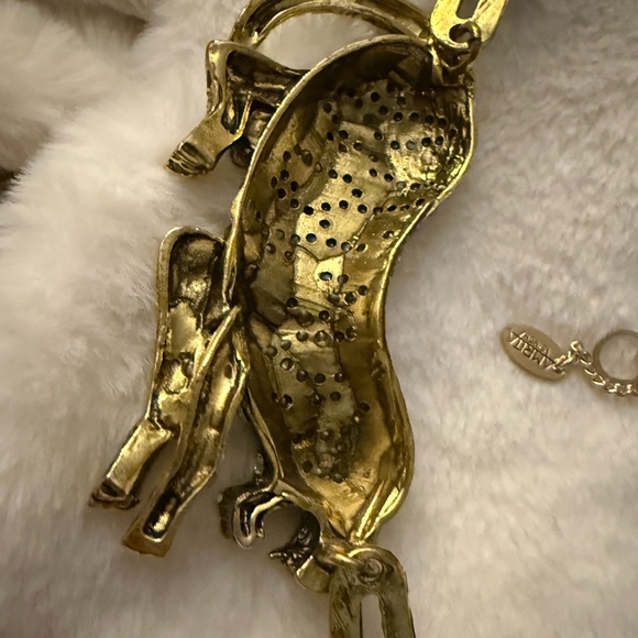 Vintage Amrita Singh Tiger Necklace Featuring Australian Rhinestones - Picture 10 of 12